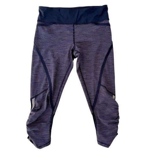 Lululemon Run Pace Crop Legging Tight Wee Are From Space Deep Indigo Size 4 - Picture 5 of 13